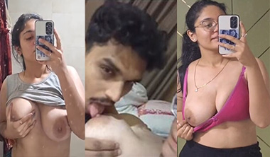 Desi Girl Boobs Playing – Sucking With Boyfriend