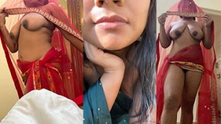 Horny Mallu Girl In Saree Blowjob –  Doggy Sex Mms
