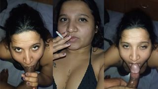 Horny Girl Smoking Blowjob – Riding Lover Dick Sex