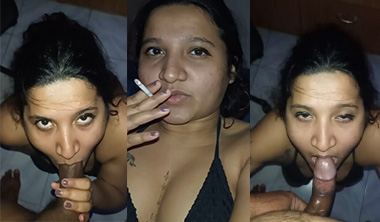 Horny Girl Smoking Blowjob – Riding Lover Dick Sex